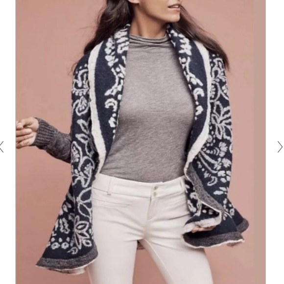 ANTHROPOLOGIE SLEEPING ON SNOW SWEATER COAT - Picture 3 of 9